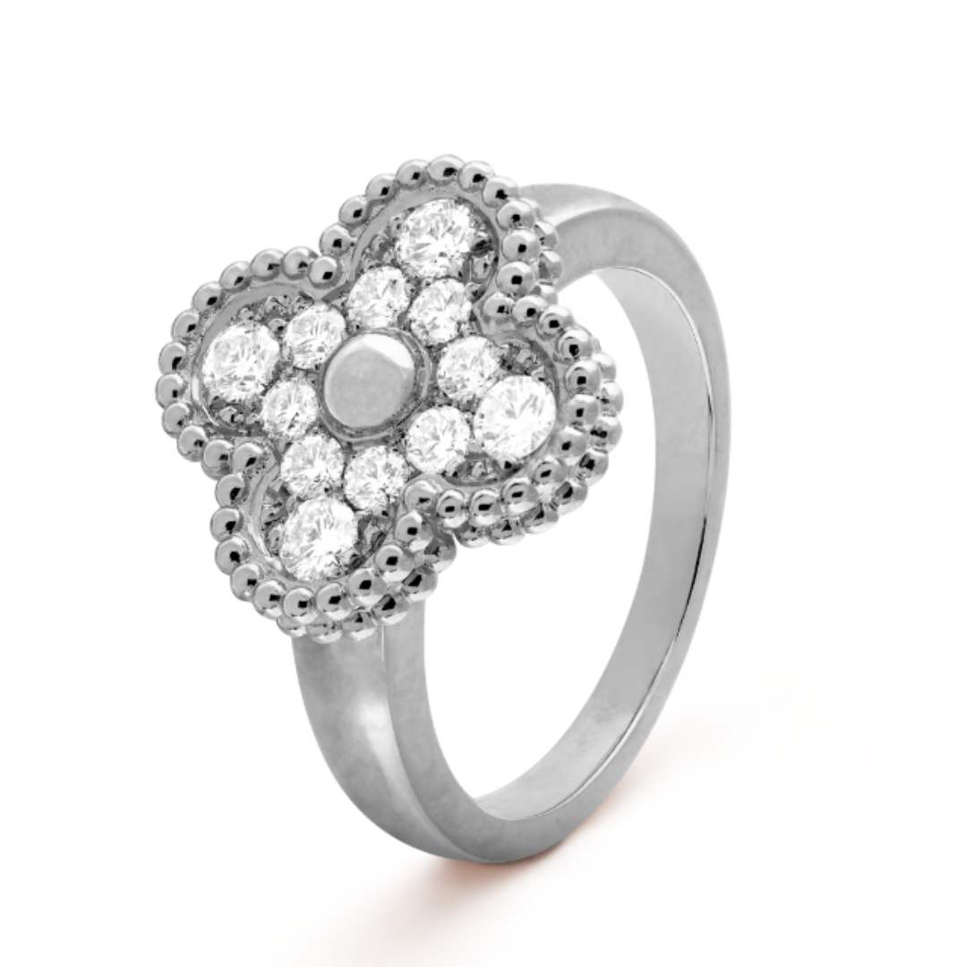 Van Clève – Silver Diamond Bloom Ring