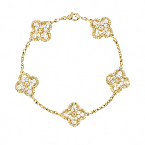 Van Clève - Diamond Clover Chain Bracelet