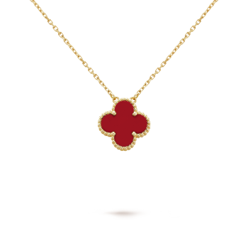 Van Clève – Ruby Red Clover Necklace
